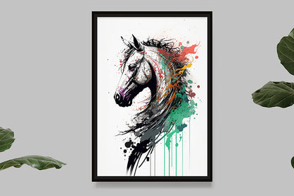 Horse II - Splash Paint - Artwork