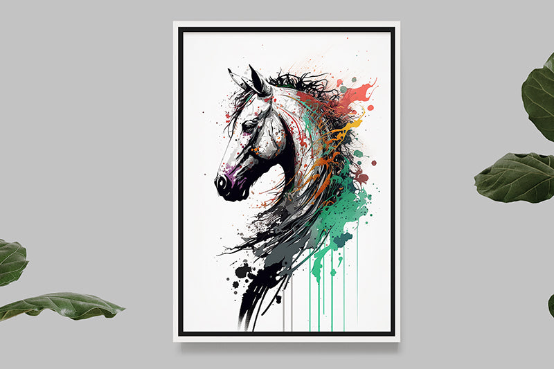 Horse II - Splash Paint - Artwork