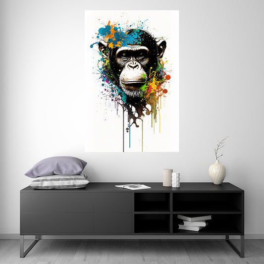 Monkey I - Splash Paint - Artwork