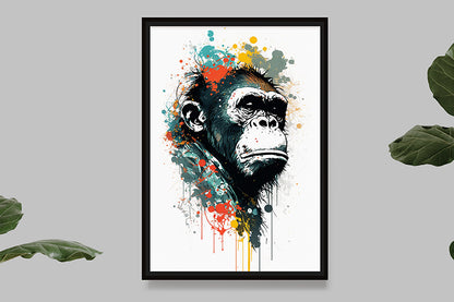 Monkey II - Splash Paint - Artwork