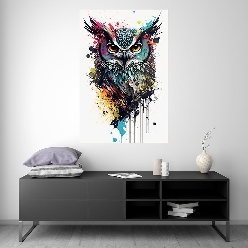 Owl II - Splash Paint - Artwork