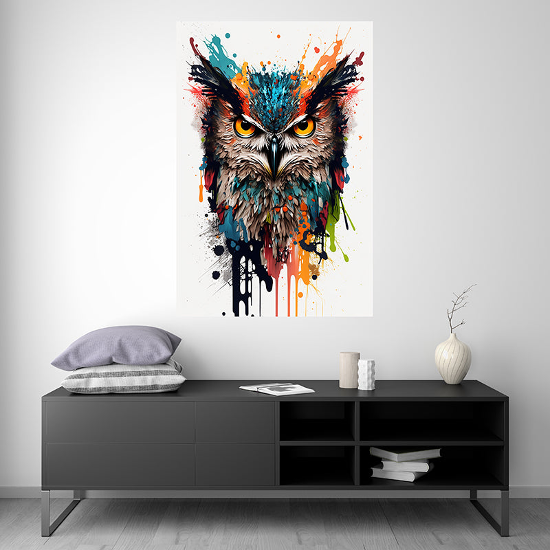 Owl IV - Splash Paint - Artwork