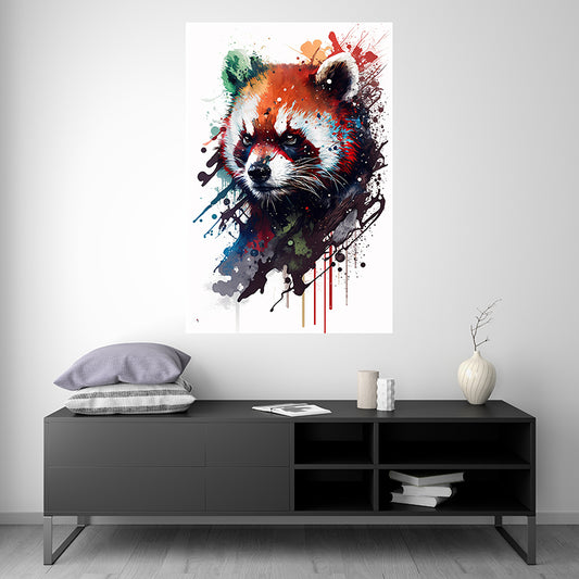 Red Panda - Splash Paint - Artwork