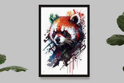 Red Panda - Splash Paint - Artwork