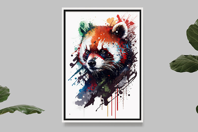 Red Panda - Splash Paint - Artwork
