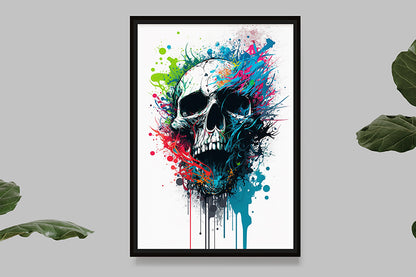 Skull II - Splash Paint - Artwork