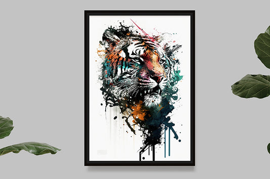 Tiger I - Splash Paint - Artwork