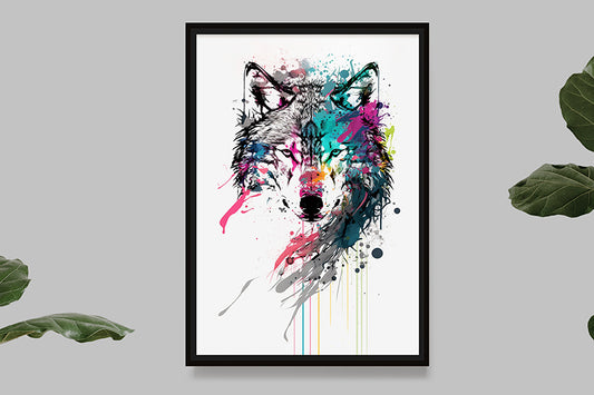 Wolf - Splash Paint - Artwork