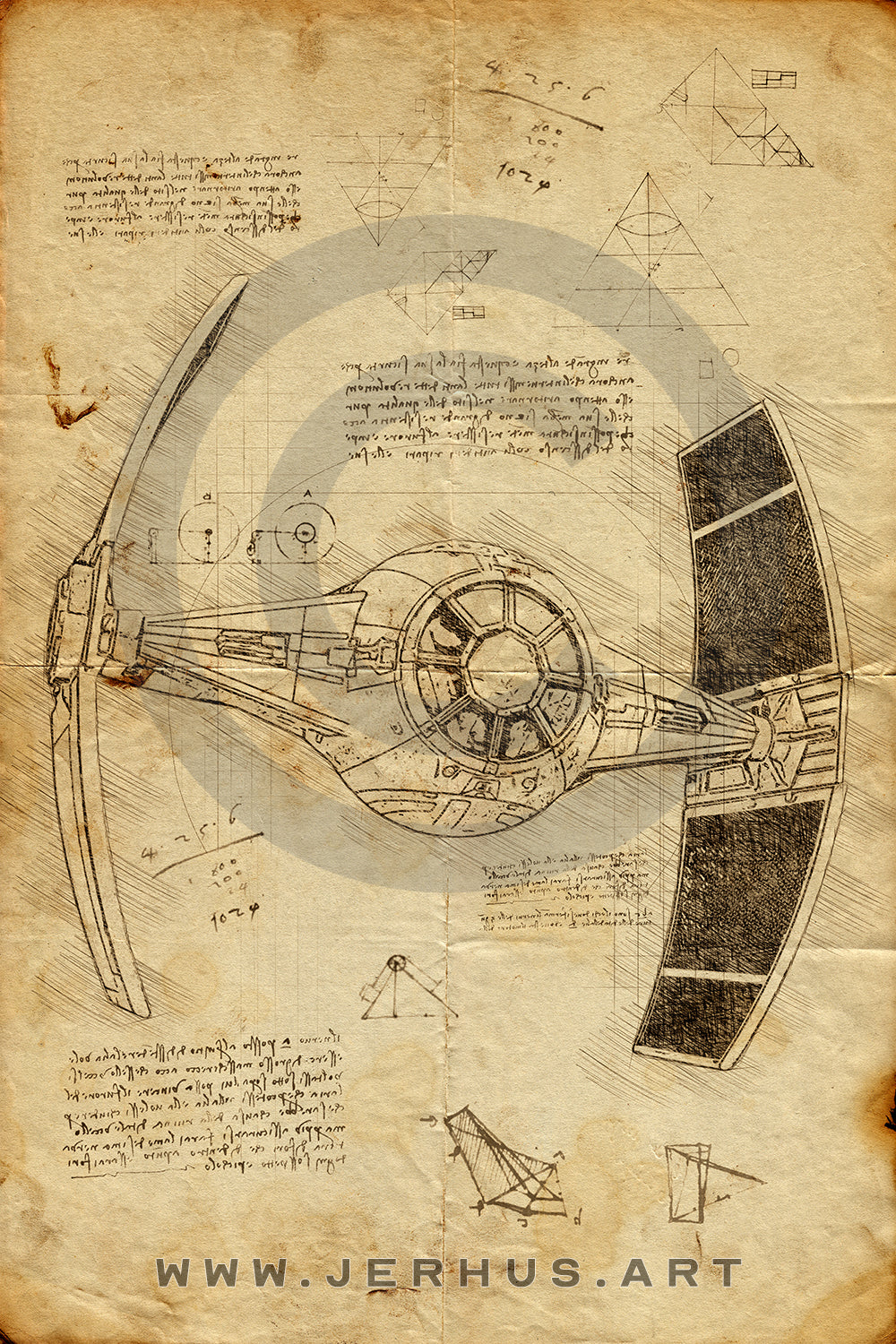 Tie Fighter - Star Wars - Da Vinci Style