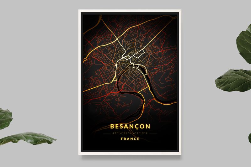 Besançon - Carte Vintage
