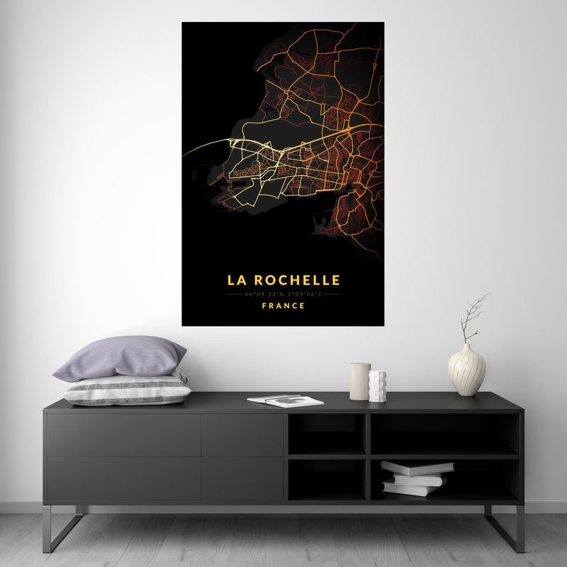 La Rochelle - Vintage Map
